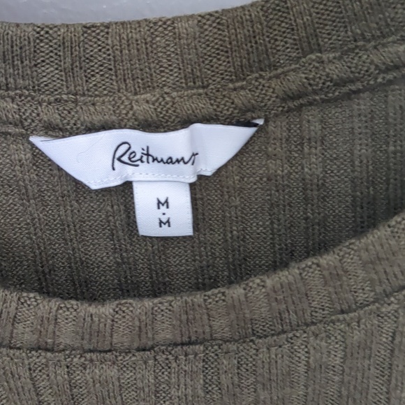 Reitmans Olive Ribbed Crew Neck Tank - Picture 2 of 3